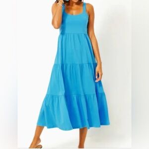 Lilly Pulitzer 💥NWT💥 Miri Midi Dress-Lunar Blue. Adjustable straps. NEW! Sz XL